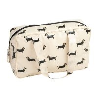 Necessaire impermeável com estampa de teckel - 31,5 x 20 x 9,5 cm