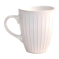 Caneca de 330 ml em marfim com riscas