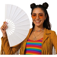 Leque clássico de tecido 60 x 30 cm