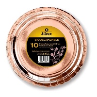 Placas de cartão de 20 cm metalizadas - 10 unidades