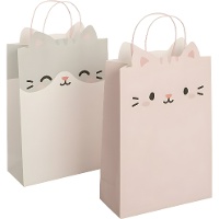Sacola de presente 32 x 26 x 10 cm Gato - 1 unidade