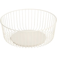 Fruteira Bois & Terre branca de 28,4 cm, estilo nórdico
