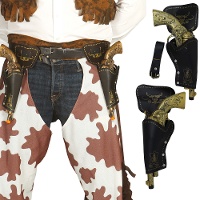 Coldre duplo preto com pistolas