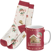 Kit presente de caneca e meias de duende