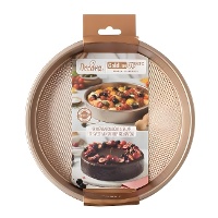 Molde redondo rosa dourado de 24,5 x 5 cm - Decorar