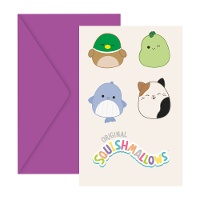 Convites Squishmallows - 6 unidades