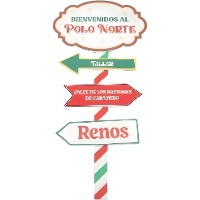 Placa decorativa do Polo Norte de 79 x 28 cm