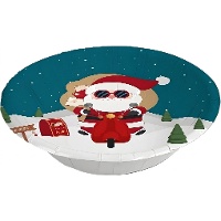 Conjunto de tigelas de Natal descartáveis com Papai Noel