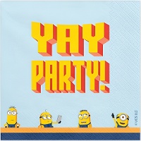 Guardanapos dos Minions 16,5 x 16,5 cm - 20 unidades