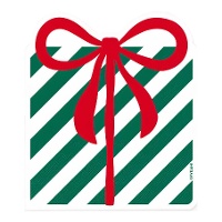 Guardanapos de 20 x 16,5 cm com forma de presente - 20 unidades