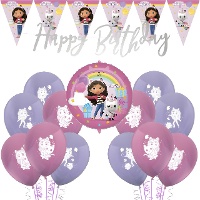 Pack de decoração para festa com o tema A Casa Mágica da Gabby - 19 peças