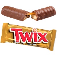 Twix de chocolate de leite com caramelo, 50 g - 1 unidade