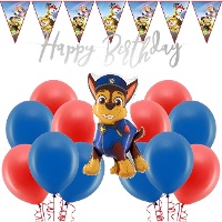 Pack de decoração para festa da Patrulla Canina - 23 peças