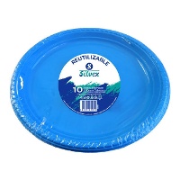 Pratos de plástico coloridos de 26 cm - 10 unid.