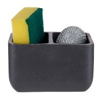Suporte duplo para esfregões, cor de pedra, com esfregões - Kinvara