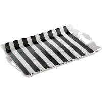 Bandeja de 38 x 24 cm Excellence preta e branca