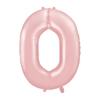 Balão número 0 rosa de 86 cm - PartyDeco - 1 unidade