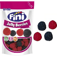 Bagas pretas e vermelhas - Bagas de gelatina Fini - 165 gr