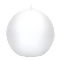 Vela branca de 6 cm - 10 peças