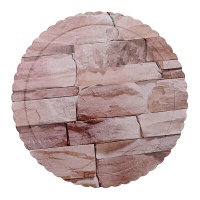 Base para bolos 25 x 25 x 0,3 cm com design redondo - 1 peça