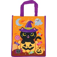 Sacola de Halloween 36 x 30 cm com estampa de gato