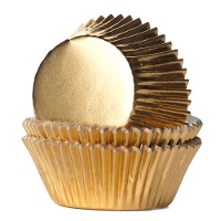 Cápsulas para cupcakes de 4,8 cm metalizadas - House of Marie - 24 unidades