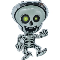 Balão de esqueleto para Halloween, 60 cm