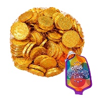 Moedas sortidas de chocolate ao leite - 500 g