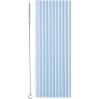 Canudos de 23 cm de plástico reutilizáveis - 12 unidades