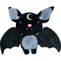 Pelúcia de morcego com asas e lua crescente - 33 x 34 cm