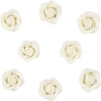 Figuras de açúcar de rosas brancas - 8 unidades