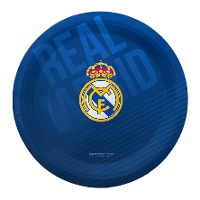Pratos do Real Madrid azul de 18 cm - 8 unidades