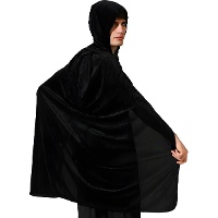 Capa de 100 cm com capuz em efeito veludo para adulto