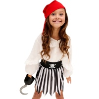 Conjunto de pirata com saia e bandana