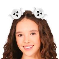 Diadema com fantasmas pompom