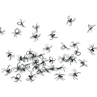 Aranhas pretas pequenas - 50 unidades