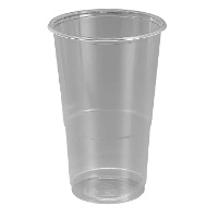 Copos de 250 ml de plástico transparente - 15 unidades