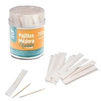 Palitos de madeira em frasco com embalagem individual - 200 unidades