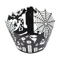Papel de embrulho para cupcakes Halloween - scrapcooking -12 unidades