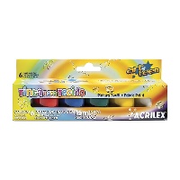Tinta mate para têxteis 15 ml - Acrilex - 6 unidades