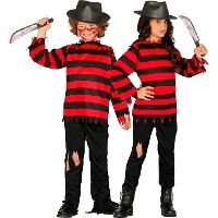 Fato de Freddy com riscas para criança