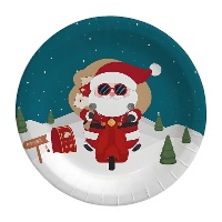 Pratos de Natal de 18 cm - 6 unidades