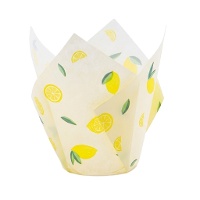 Cápsulas de tulipa de papel para muffins de limão - PME - 24 unid.