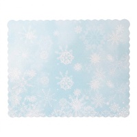 Base para torta de 30 x 25 x 0,3 cm flocos de neve