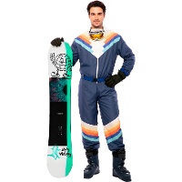 Fantasia de esquiador azul para homem