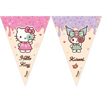 Bandeirola de Hello Kitty e Kuromi