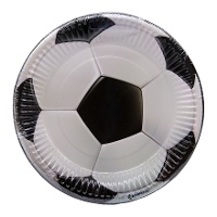 Pratos de futebol de 18 cm - 6 unidades