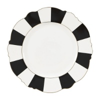 Prato de 27,5 cm Excellence riscas preto e branco