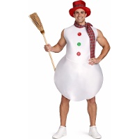 Fato de boneco de neve com cachecol para adultos