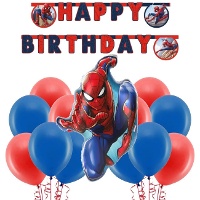Pacote de decoração para festa do Homem-Aranha - 22 peças